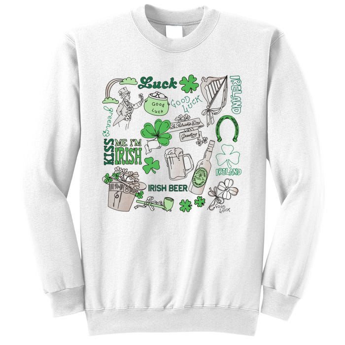 Irish St Patricks Day Love Lip Me I'm Irish Beer Drinking Team Sweatshirt