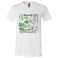 Irish St Patricks Day Love Lip Me I'm Irish Beer Drinking Team V-Neck T-Shirt