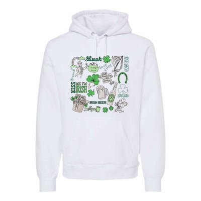 Irish St Patricks Day Love Lip Me I'm Irish Beer Drinking Team Premium Hoodie