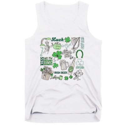 Irish St Patricks Day Love Lip Me I'm Irish Beer Drinking Team Tank Top