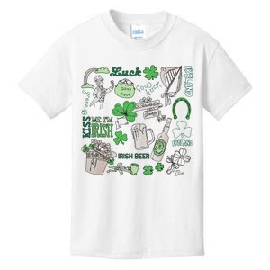 Irish St Patricks Day Love Lip Me I'm Irish Beer Drinking Team Kids T-Shirt