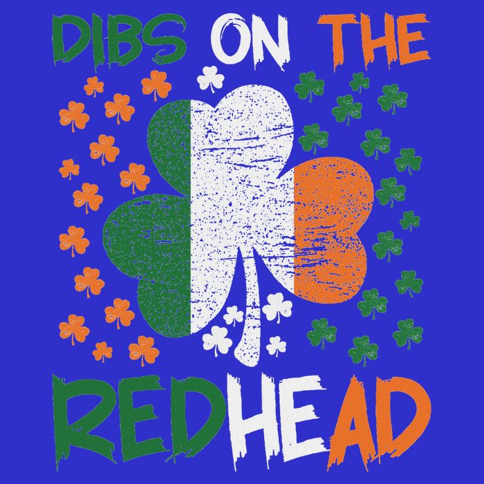 Irish St Patricks Day Shamrock Dibs On The Redhead T-Shirt