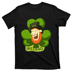 Ireland Saint Patrick's Day Leprechaun Shamrock Green Gift T-Shirt