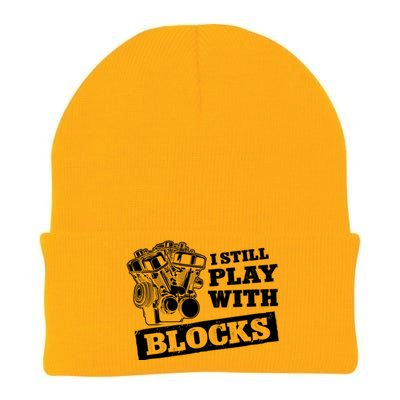 I Still Play With Blocks Car Mechanic Auto Repair Mechanic Gift Knit Cap Winter Beanie