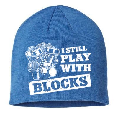 I Still Play With Blocks Car Mechanic Auto Repair Mechanic Gift Sustainable Beanie