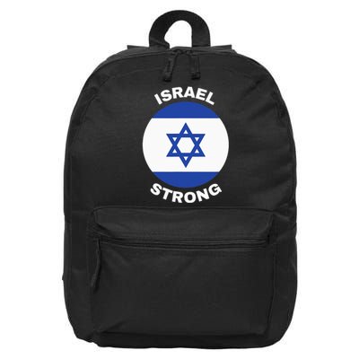 Israel Strong Pray for Israel 16 in Basic Backpack