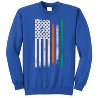 Ireland St Patrick's Day Gift Vintage Irish American Flag Gift Sweatshirt