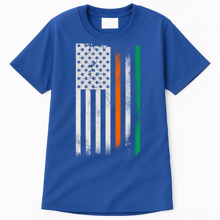 Ireland St Patrick's Day Gift Vintage Irish American Flag Gift Tall T-Shirt