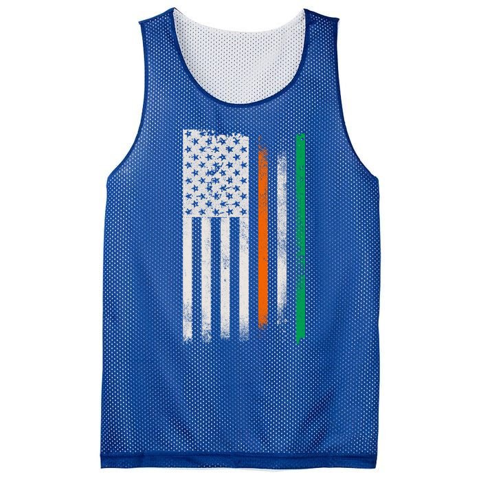 Ireland St Patrick's Day Gift Vintage Irish American Flag Gift Mesh Reversible Basketball Jersey Tank