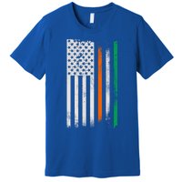 Ireland St Patrick's Day Gift Vintage Irish American Flag Gift Premium T-Shirt