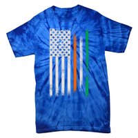 Ireland St Patrick's Day Gift Vintage Irish American Flag Gift Tie-Dye T-Shirt