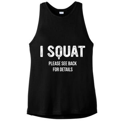 I Squat Please See Back For Details, I Squat Ladies PosiCharge Tri-Blend Wicking Tank