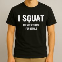 I Squat Please See Back For Details, I Squat T-Shirt