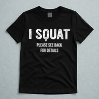 I Squat Please See Back For Details, I Squat T-Shirt