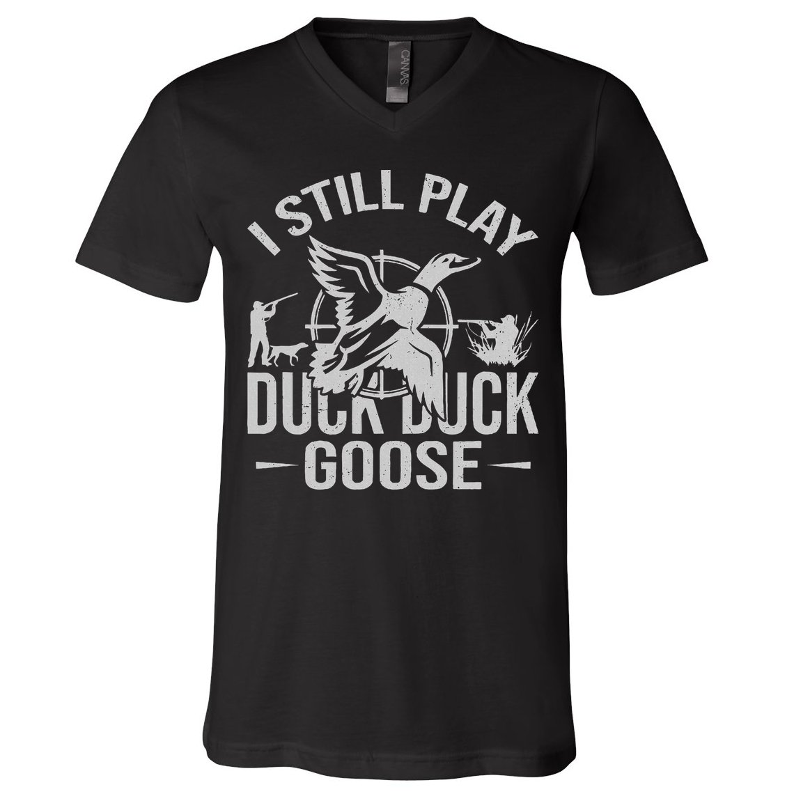 I Still Play Duck Goose Waterfowl Hunting Gear V-Neck T-Shirt