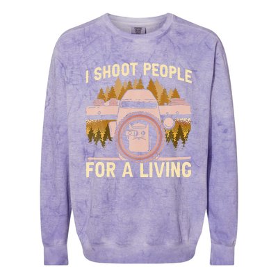 I Shoot People For A Living Photography Cat Photographer Colorblast Crewneck Sweatshirt