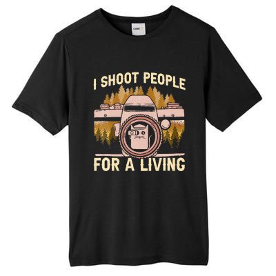 I Shoot People For A Living Photography Cat Photographer Tall Fusion ChromaSoft Performance T-Shirt