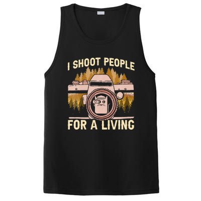 I Shoot People For A Living Photography Cat Photographer PosiCharge Competitor Tank