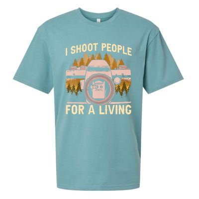 I Shoot People For A Living Photography Cat Photographer Sueded Cloud Jersey T-Shirt