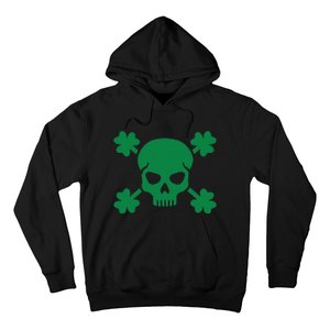 Irish Saint Patricks Day Skull And Crossbones Pirate Hoodie