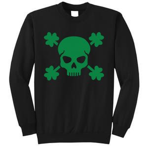 Irish Saint Patricks Day Skull And Crossbones Pirate Sweatshirt