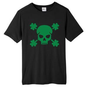 Irish Saint Patricks Day Skull And Crossbones Pirate Tall Fusion ChromaSoft Performance T-Shirt