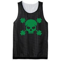 Irish Saint Patricks Day Skull And Crossbones Pirate Mesh Reversible Basketball Jersey Tank