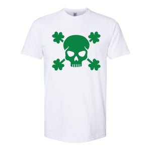 Irish Saint Patricks Day Skull And Crossbones Pirate Softstyle CVC T-Shirt