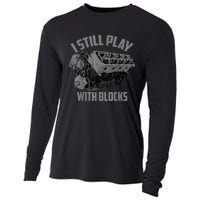 I Still Play With Blocks Racing Maintenance Man Gift Cooling Performance Long Sleeve Crew