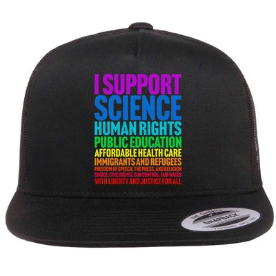 I Support Progressive Liberal Democratic Causes Flat Bill Trucker Hat