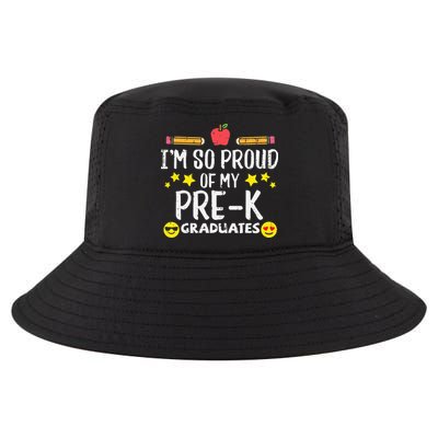 Im So Proud Of My Pre-K Graduates groovy Teacher Cool Comfort Performance Bucket Hat