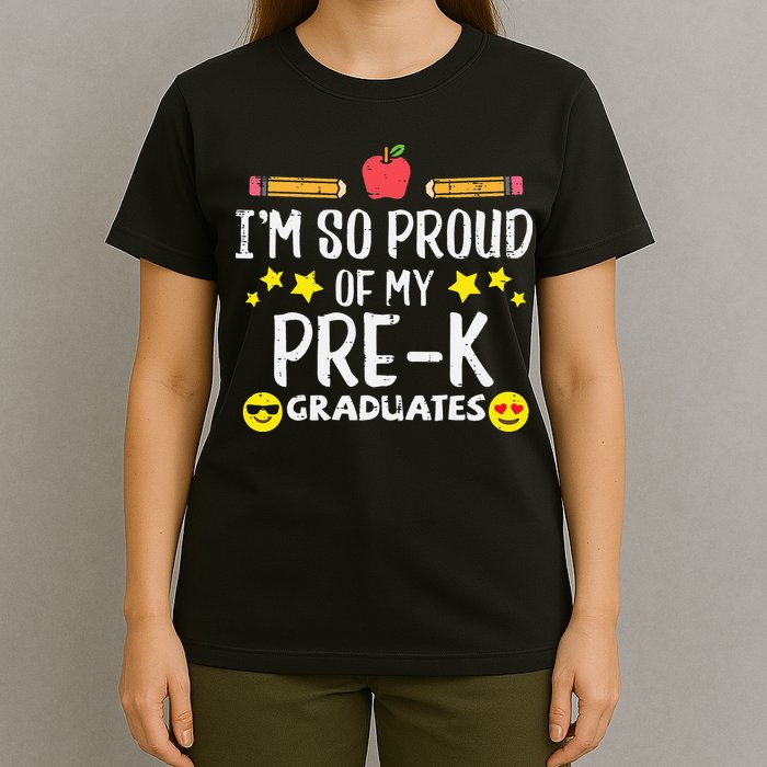 Im So Proud Of My Pre-K Graduates groovy Teacher T-Shirt