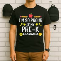 Im So Proud Of My Pre-K Graduates groovy Teacher T-Shirt