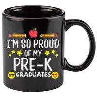 Im So Proud Of My Pre-K Graduates groovy Teacher 11oz C Handle Ceramic Mug