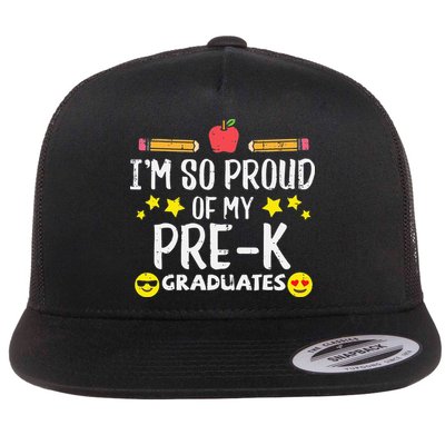 Im So Proud Of My Pre-K Graduates groovy Teacher Flatbill Hat
