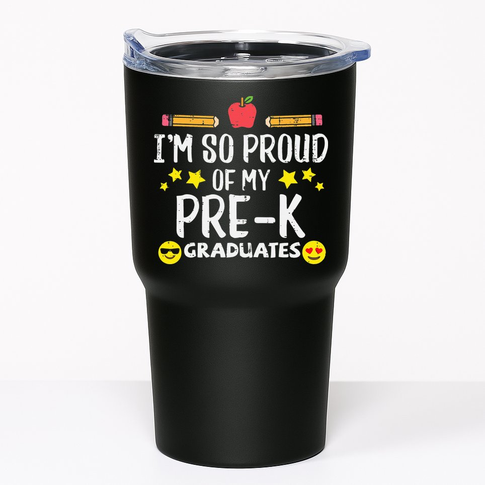 Im So Proud Of My Pre-K Graduates groovy Teacher Tumbler