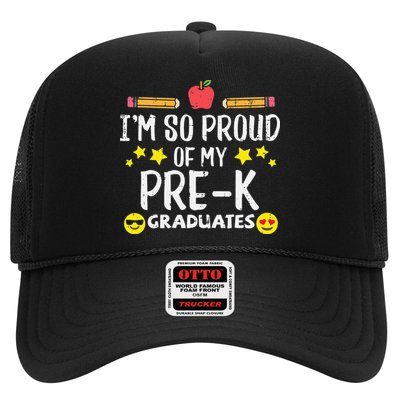 Im So Proud Of My Pre-K Graduates groovy Teacher Trucker Hat