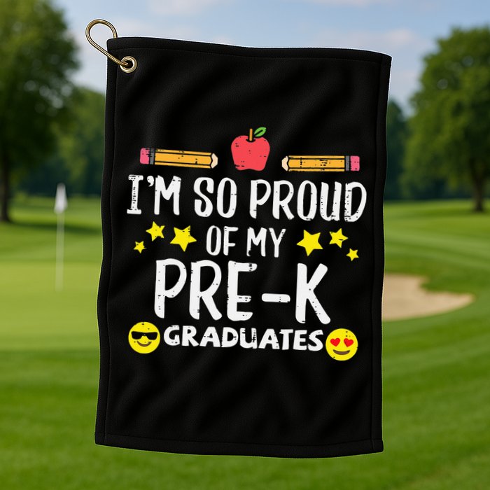 Im So Proud Of My Pre-K Graduates groovy Teacher Golf Towel