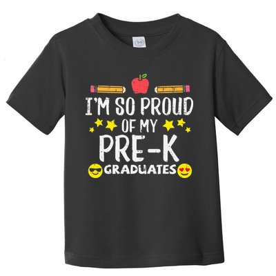 Im So Proud Of My Pre-K Graduates groovy Teacher Toddler T-Shirt