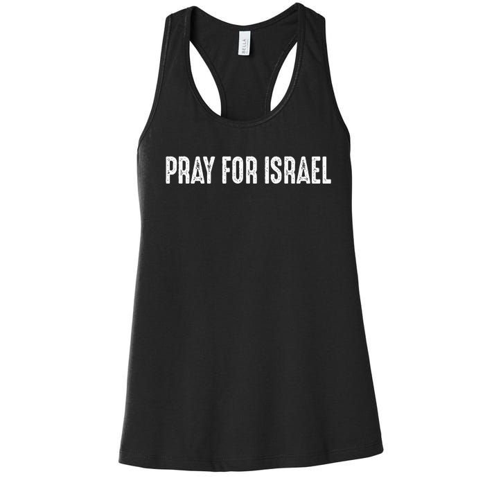 Israel Strong Pray For Israel US Israel Flag Women's Racerback Tank