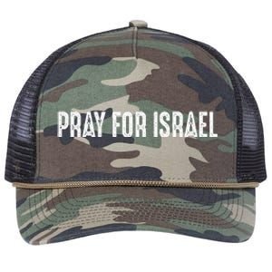 Israel Strong Pray For Israel US Israel Flag Retro Rope Trucker Hat Cap