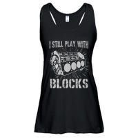 I Still Play With Blocks Funny Car Mechanic Car Engine Ladies Essential Flowy Tank