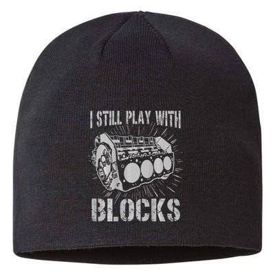I Still Play With Blocks Funny Car Mechanic Car Engine Sustainable Beanie