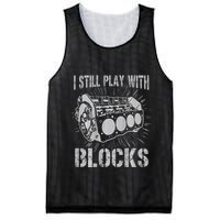 I Still Play With Blocks Funny Car Mechanic Car Engine Mesh Reversible Basketball Jersey Tank