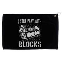 I Still Play With Blocks Funny Car Mechanic Car Engine Grommeted Golf Towel