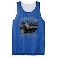 I Still Play With Blocks Racing | Maintenance Man Gift Mesh Reversible Basketball Jersey Tank