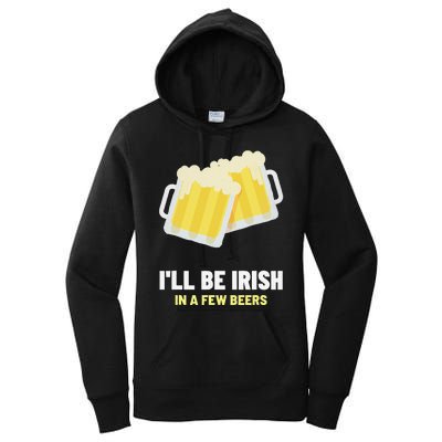 Ireland Saint Patrick's Day St Irish Beer Whiskey Shamrock Women's Pullover Hoodie