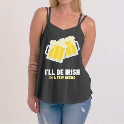 Ireland Saint Patrick's Day St Irish Beer Whiskey Shamrock Women's Strappy Tank