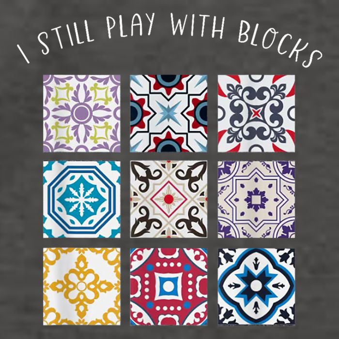 I Still Play With Blocks Quilt Patterns Vector Backpack