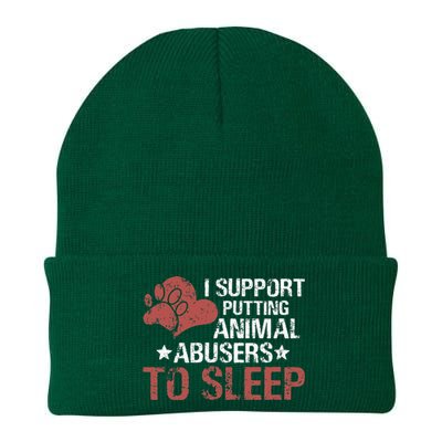 I Support Putting Animal Abusers To Sleep Knit Cap Winter Beanie